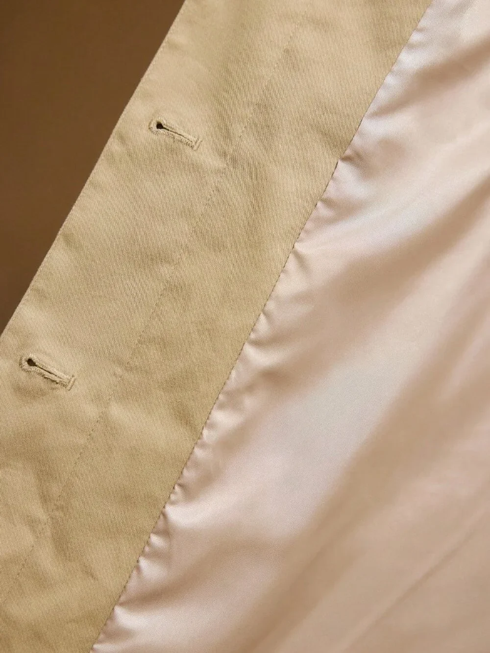 Khaki Casual Women's Oversized Pocket Cotton Trench Coat - Picture 7 of 7